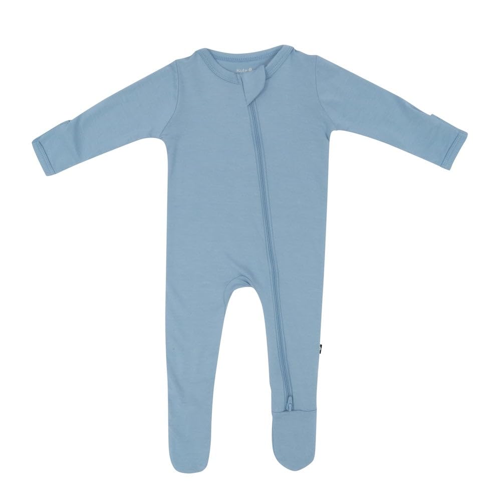 KYTE BABY Unisex Zipper Closure Footies Rayon Made From Bamboo 0-24 Months