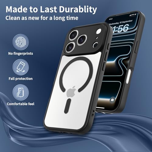 Image of Enflamo for iPhone 17 Pro Crystal Clear Transparent Hard Back Cover Case | Ultra Hybrid | Camera Bump Protection