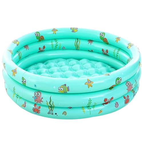 Aufblasbarer Pool,Aufblasbares Planschbecken,Planschbecken,Schwimmbecken,Aufblasbare Pool,Swimmingpool,Tragbare Badewanne,3 Rollen Durchmesser 100 cm Höhe 35 cm