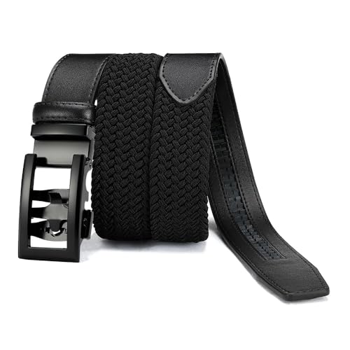 Men's Dress Belt for Work Business and Casual Every Day Leather with Adjustable Buckle4