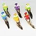 lwingflyer 12pcs Artificial Simulated Feather Birds with Claw Foam Mini Love Birds for Craft Home Ornaments Garden Wedding Decoration Embellishing 12cm/4.7inch