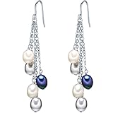 VA AVEC TOUT : somptueuses et dans des couleurs harmonieuses et élégantes - ces boucles d'oreilles en perle ajoutent une touche de raffinement à toutes les tenues, aussi bien avec un jean qu'avec une robe de soirée