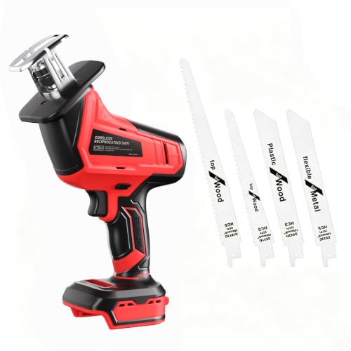 Cordless Reciprocating Saw for Milwaukee 18V Battery,Power Brush Reciprocating Saws, 0-3500 SPM