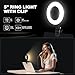 Anautin Ring Light for Video Conference Lighting,360°Adjustable,Portable LED Video Conference Lighting for Monitor,Laptop&Desktop Computer,Streaming Light for Zoom Meetings, Selfie Makeup, Video Calls