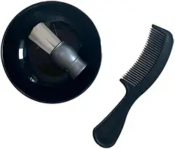 Kit Barbear Prático com Cumbuca, Pincel Saboeira e Pente para Barba | Antifrizz, Design Ergonômico, Ideal para Barbear Tradicional e Hidratação