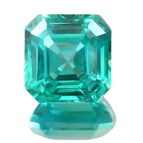 Pierre gemme saphir vert Ceylan 9x9mm facettée pour création de bijoux DIY