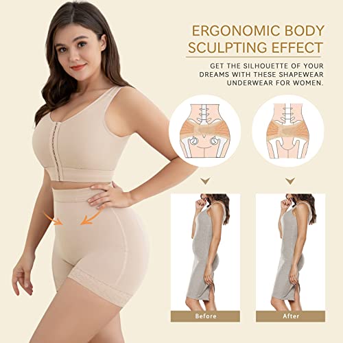 Image of KELLYLEE Tummy Control Underwear Shorts for Women High Waisted Shapewear Butt Lifter Panties High-Waisted Body Shaper Shorts