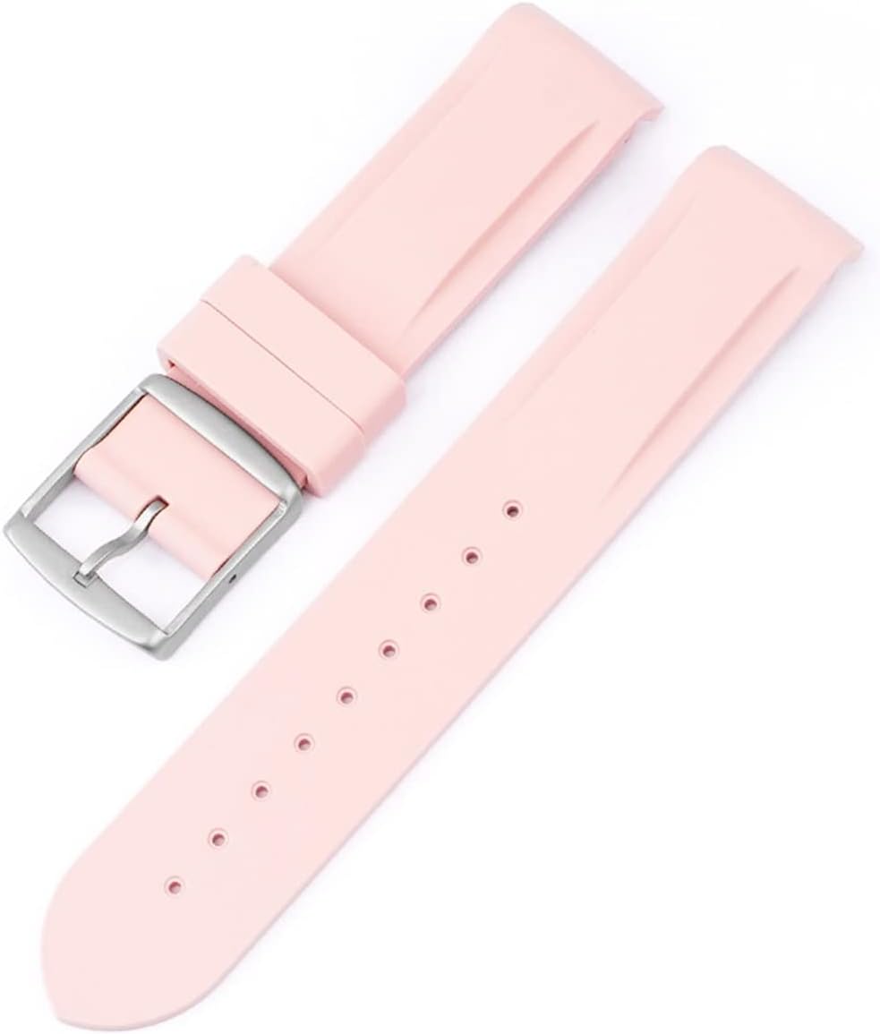 BBZBBZ Soft Rubber Strap New Silicone Watch Strap Compatible with Omega X Swatch Moon Watches Men Women 20mm Curved End Rubber Wrist Band