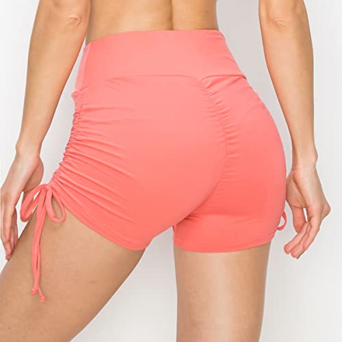 Image of ALWAYS Faux Leather Shorts - High Waist Active Stretch Yoga Short Pants for Women