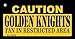 SMART BLONDE Caution Golden Knights Novelty Metal Key Chain KC-13572