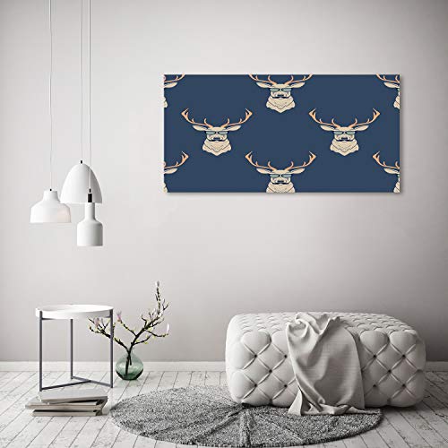Impression sur verre géante - Tableau déco cerf hipster pour grand salon
