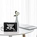 SSYA 7 Inch Calendar Clock - 12 Alarm Options, Level 5 Auto Dimmable Display,Extra Large Impaired Vision Digital Clock with Non-Abbreviated Day & Month (Black)