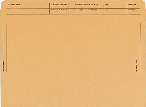 Heavy Duty Colored File Envelopes Printed (Tan), 250 Folders, 11 3/4" x 8 11/16"