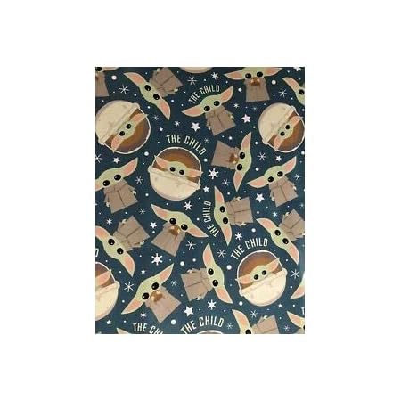 Baby Yoda Wrapping Paper 40 sq ft. Bonus Hartman Unlimited Wrapping Bundle