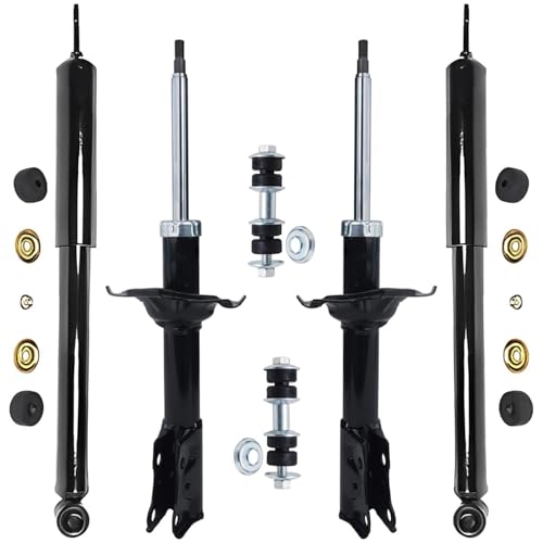 Image of Detroit Axle - Front 6pc Shock Absorbers Kit for 2004 2005 2006 Scion xA xB, Sway Bars Front and Rear Shock Absorbers Replacement
