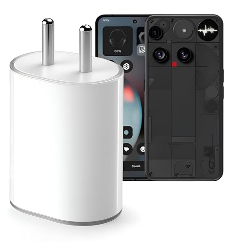 Image of Original Nothing 45W PPS Type C Rapidly Charging Charger Adapter Compatible with Nothing Phone 3, 3a, 3a Pro,2a, 2a Plus, Phone 2, CMF Phone 1, 45watt Fast Charge Adapter for Other USB C Devices White