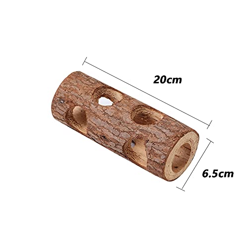 XINWAN Leuke huisdier hamster massief houten pijp vorm externe tunnel vogel baars staande stok konijn molaire bijt staaf… - Image 7