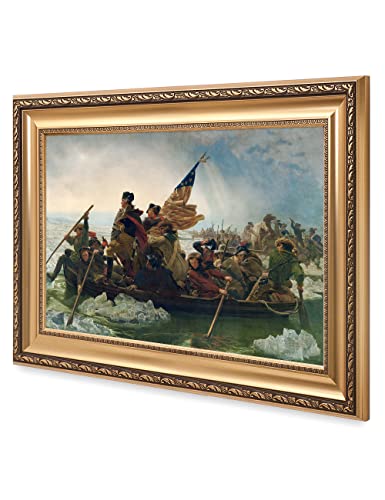 Decorarts P35001F852416 Washington Crossing The Delaware By Emanuel Leutze, Giclee Print W/Golden Frame For Wall Decor. Picture Size: 24X16 Total Size W/Frame: 30X22 In thumb #6