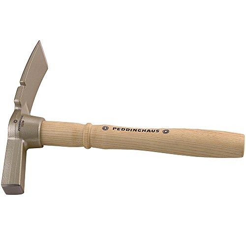 Peddinghaus Maurerhammer 600 g - Teilpoliert - Dänisches/Berliner Modell mit Eschenstiel