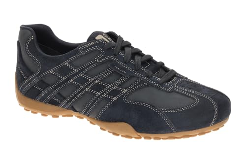 Geox Baskets Snake homme en cuir suédé bleu marine pour un style casual