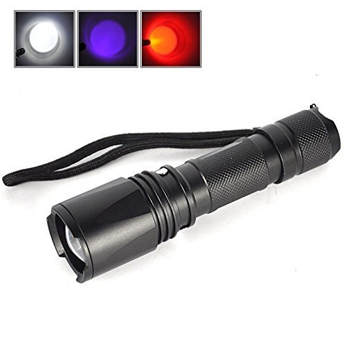 Bestsun Blood Tracker Light Multicolor 2000 Lumens Zoomable White Red Night Vision Lights And Uv Blacklight Flashlight Kit For Hog Predator Varmint Hunting, Cat Dog Pet Urine Detecting, Walking #TOP2