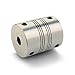 Ruland PSMR32-11-8-A 7075 Aluminum Beam Coupling, 4-Beam Set Screw Style, 11 mm x 8 mm Bores, 31.8 mm OD, 38.1 mm Length