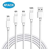 USB Type C Cable, Amoner 4Pack 3FT 6FT 6FT 10FT USB A to USB C Fast Charging Type C Cord for Samsung Galaxy S10/S9/S9+/S8/S8+, Note 9/8, Pixel, Nintendo Switch, New iPad Pro, MacBook Pro and More