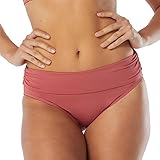 Impulse Rollover Bikini Bottom — Convertible Low or High Waist — Lava Coral, X-Large