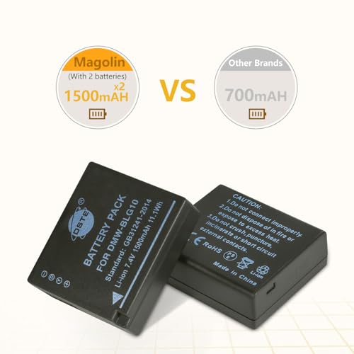 Kit DSTE de batería DMW-BLG10 y cargador USB compacto con indicador LED de estado 2