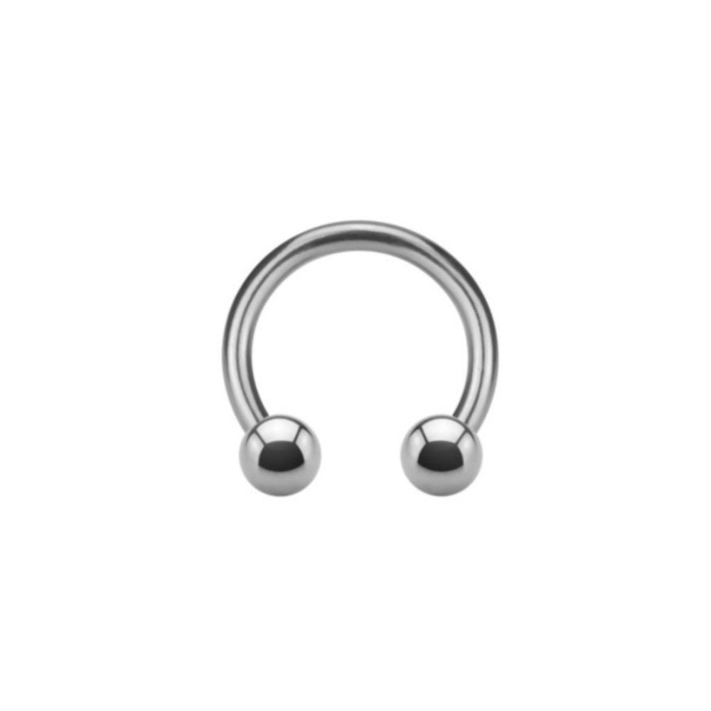 eeddooHorseshoe Piercing Septum Silver Titanium