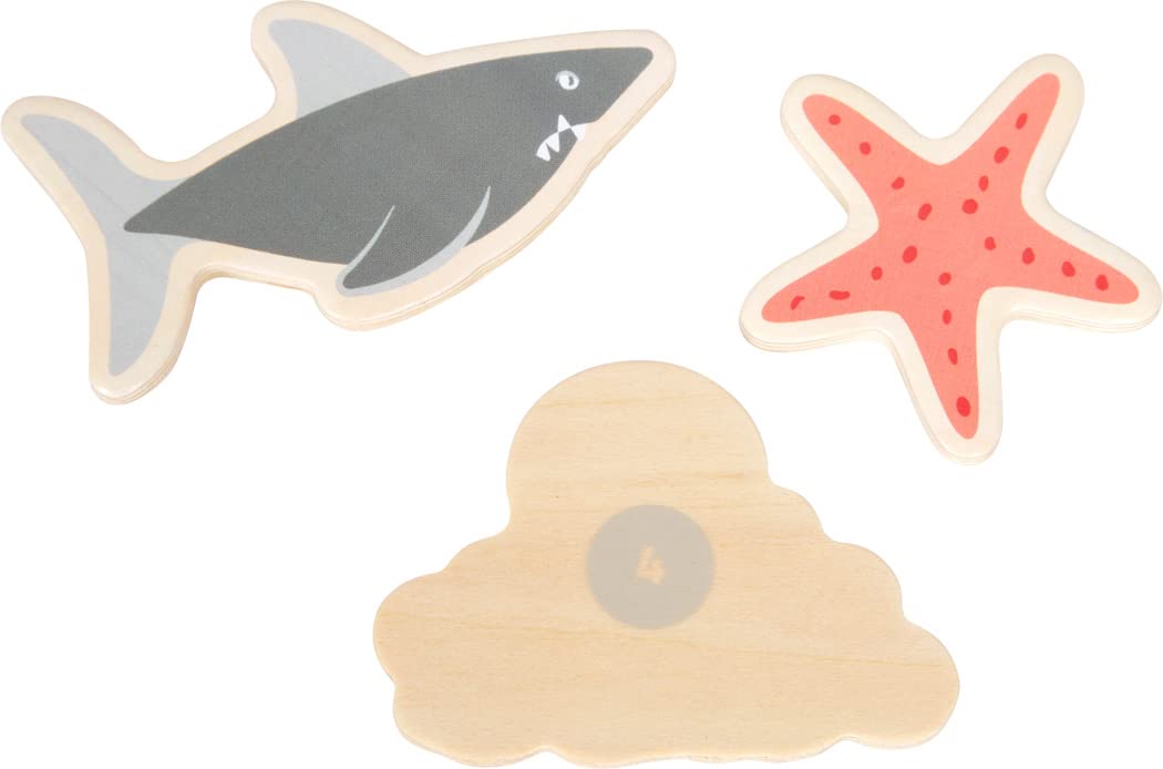 small foot Juego de Pesca 4 Friends, de Madera, diseño Colorido, Incl., Accesorios versátiles, 12285