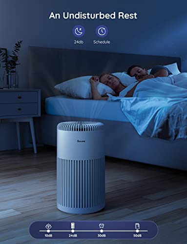 Govee Air Purifiers Pro For Home Large Room Up To 1837Ft² With Pm2.5 Sensor, Wifi Smart Home Air Purifier Large Room, H13 True Hepa Air Purifier For Smoke, Pet Hair, Odors, 24Db Air Cleaner, Auto Mode #TOP5