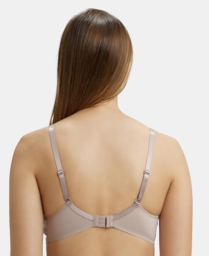 Image of Jockey 1819 Women's Wirefree Padded Microfiber Nylon Elastane Stretch Full Coverage Multiway Styling T-Shirt Bra with Magic Under Cup