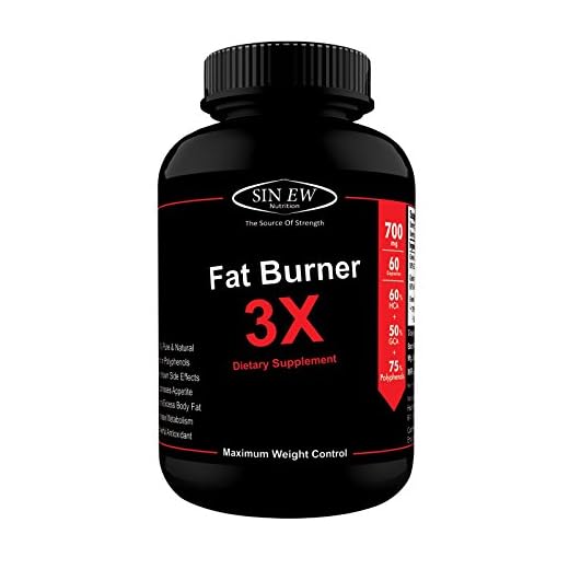 Sinew Nutrition Natural Fat Burner 3X (Green Tea, Green Coffee & Garcinia Cambogia Extract) - 700 mg (60 Count)