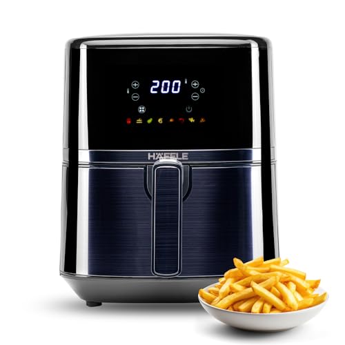 Image of Hafele NOIL Lite Air Fryer, 4.5L Digital Air Fryer with 360 Steam + Rapid Air Circulation Technology & Touch Panel, 8 Preset Menus, Non-Stick Air Fry Basket, 1800W, (Black)