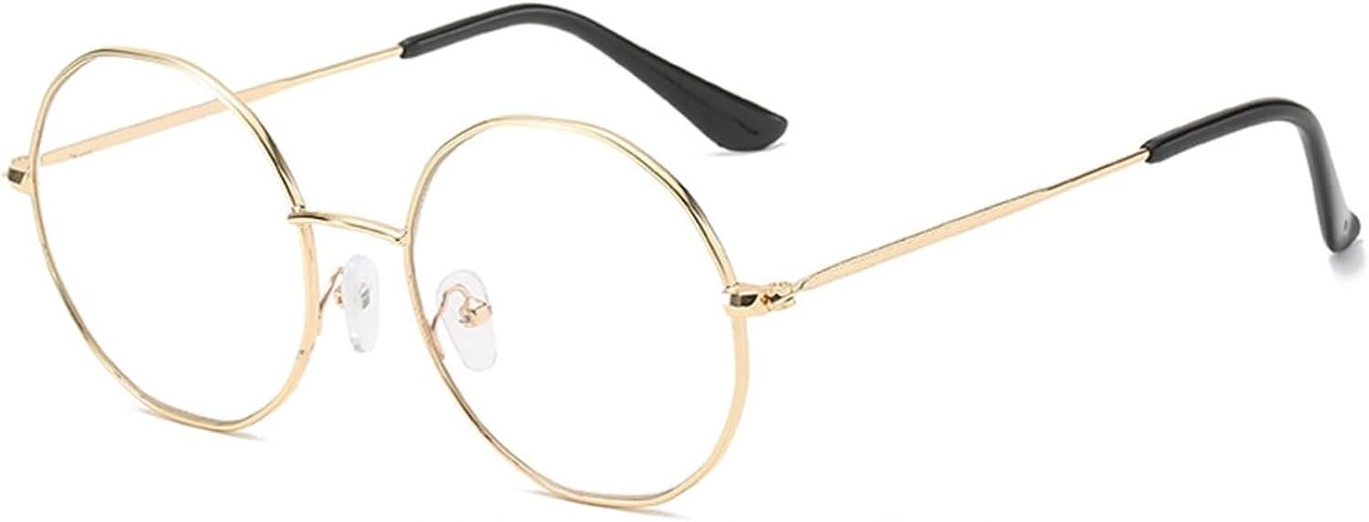 Lunettes de Vue Rondes métal doré sans Correction Femme Homme