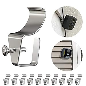 (12 Pack) Blink Outdoor Camera Vinyl Siding Clip Hooks, No-Hole Needed Outdoor Siding Hanger for Mounting Blink XT2…