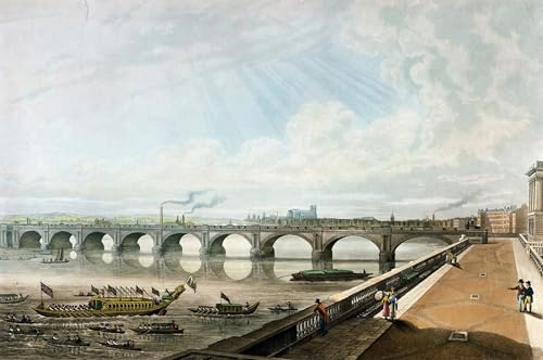 Cuadro pintura al óleo moderno del puente de Waterloo para decoración de estancias