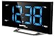 Technoline WT 460 großes Display, curved Quarz-Wecker, blau, 171 x 87 x 40 mm
