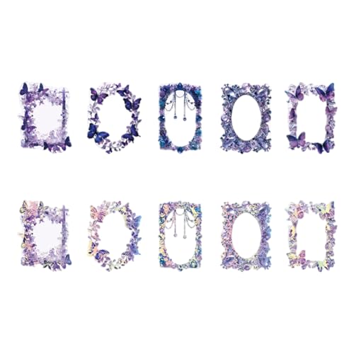 10枚のシート装飾ステッカースクラップブッククリスタルミュージアムシリーズカレントデコレーションボーダー装飾のためのボーダー