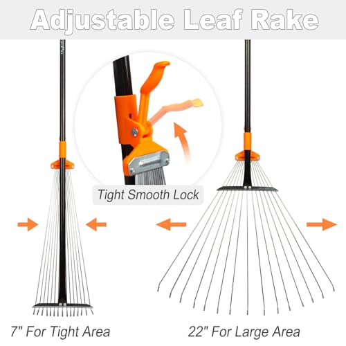 Rastrillo para hojas ajustable de 61 pulgadas miniatura 3