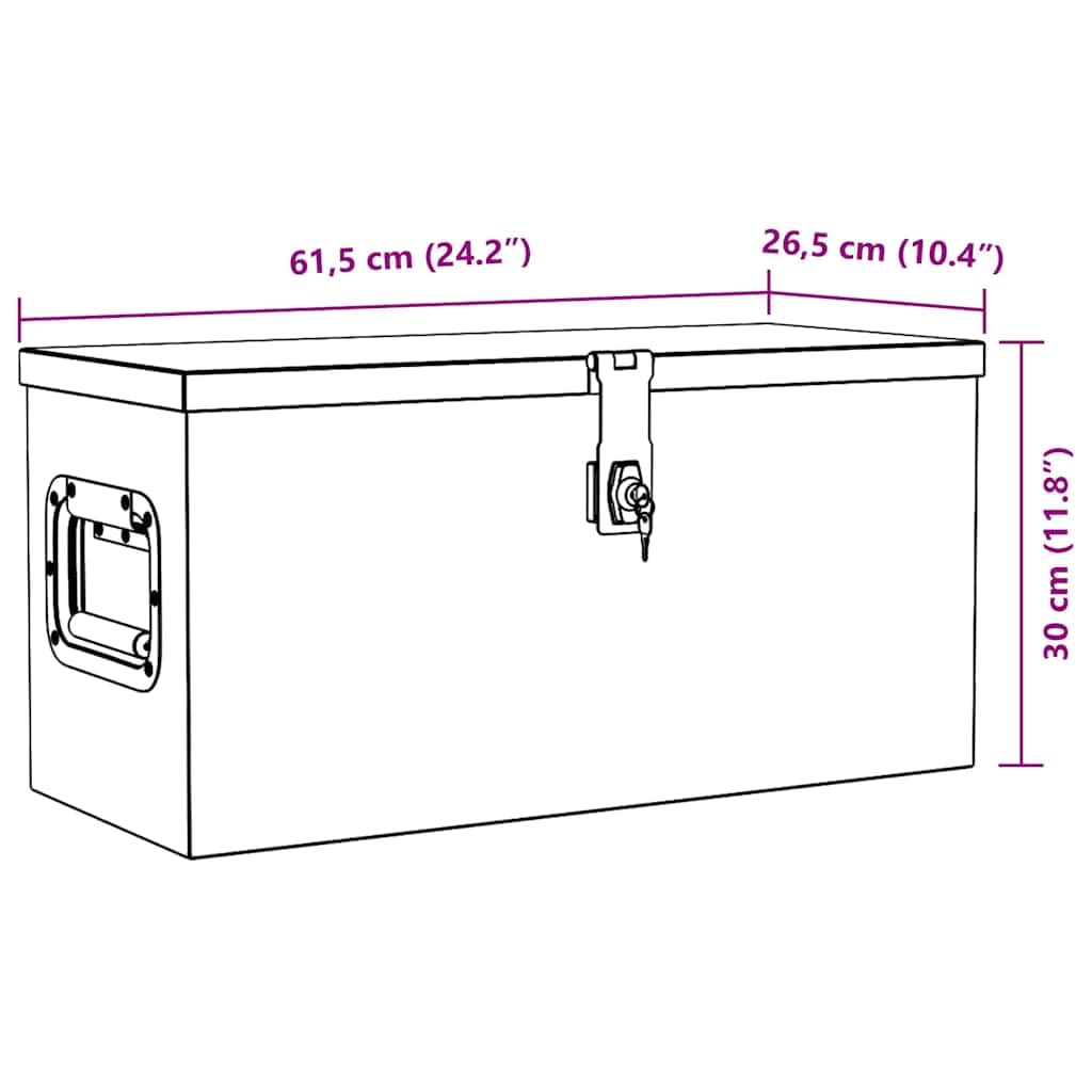 Genérico Caja de Aluminio 61,5x26,5x30 cm Plateada,Bricolaje,Accesorios de Bricolaje,Organización y Almacenamiento de Herramientas,Cajas de herramientas-142936