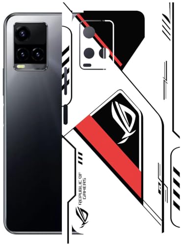 Image of AtOdds - Full Body Back Screen Guard Protector Film - Lamination Wrap Skin Sticker Compatible with VIVO Y33T | Scratchproof Matte Finish (RogRed)