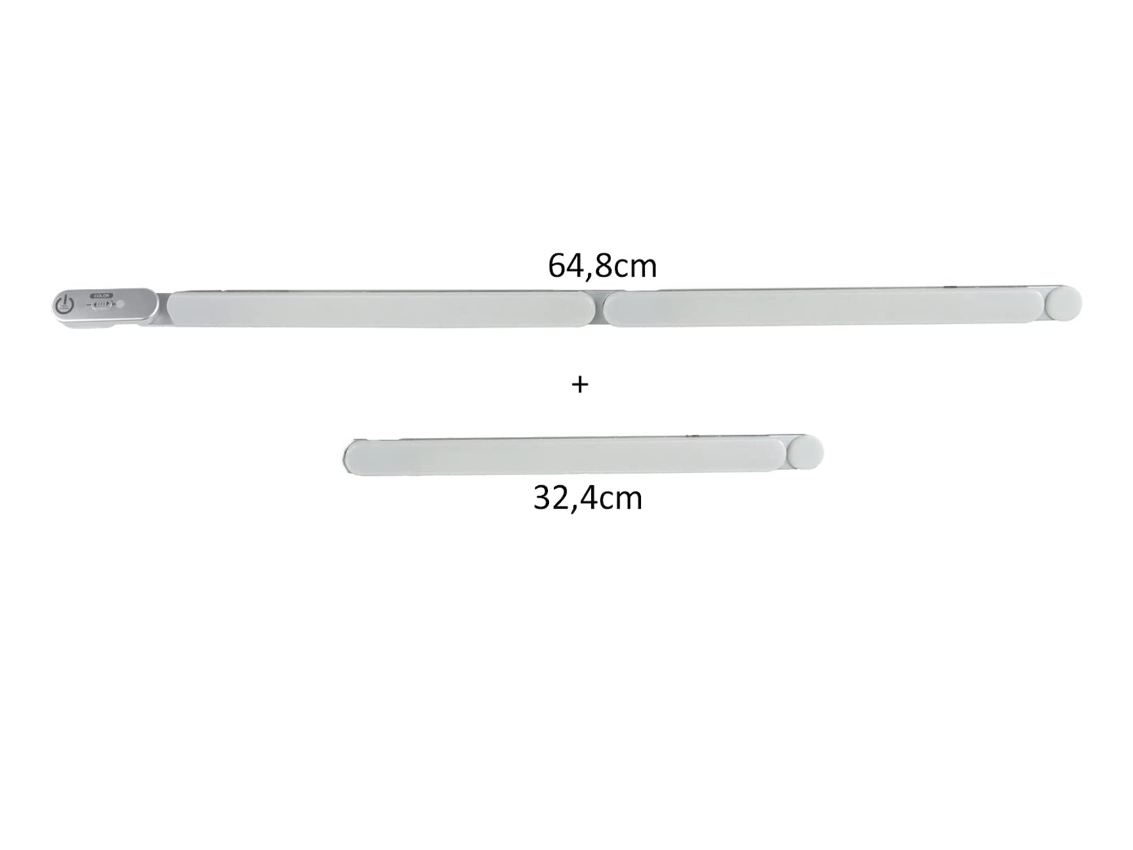 Dimmbare Unterbauleuchten Starter Set plus Zusatzleuchte Silber Lichtfarbe einstellbar, mit bis zu weiteren 6 Elementen erweiterbar
