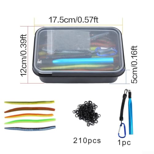 Aparejo para pesca de lubina con anillo protector de cebo suave y ángulo vertical 4