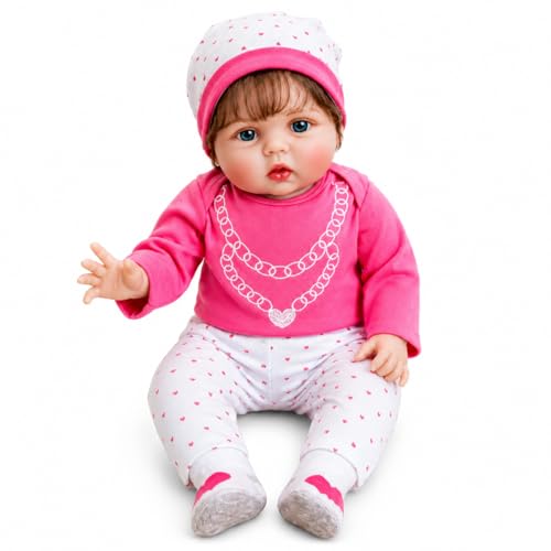 Muñeca Reborn 22 Pulgadas de Silicona con Accesorios miniatura 1