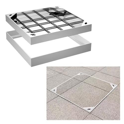 Invisible Floor Access Hatch 80x80x8 cm Galvanized Steel Cover with