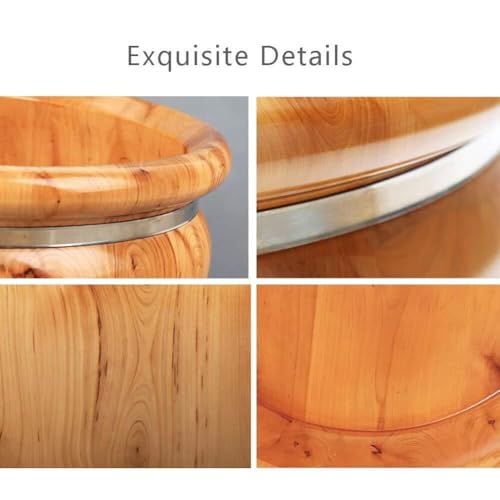 Spa de pies de madera de ciprés o roble con tornillos de cobre miniatura 4