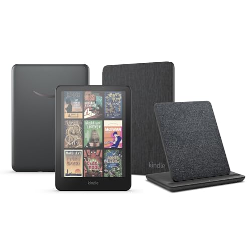 Kindle Colorsoft Signature Edition (32 GB) sans publicité, une couverture en tissu Amazon et une station de chargement sans fil...