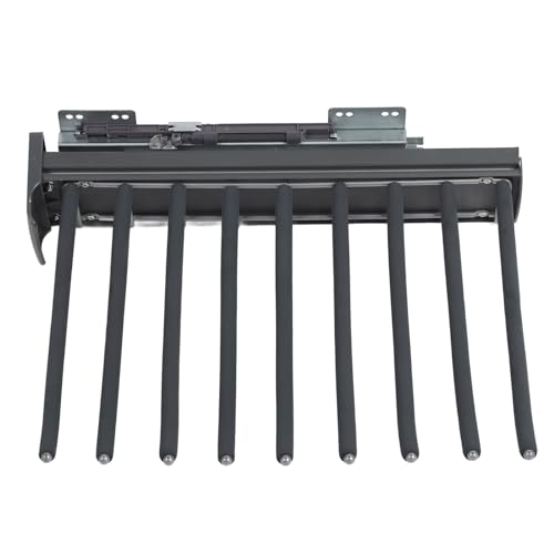 Sonew Pull Out Trousers Rack with 9 Sturdy Arms, Detachable Left Side Mounting Steel Pants Hanger for Efficient Closet Organization
